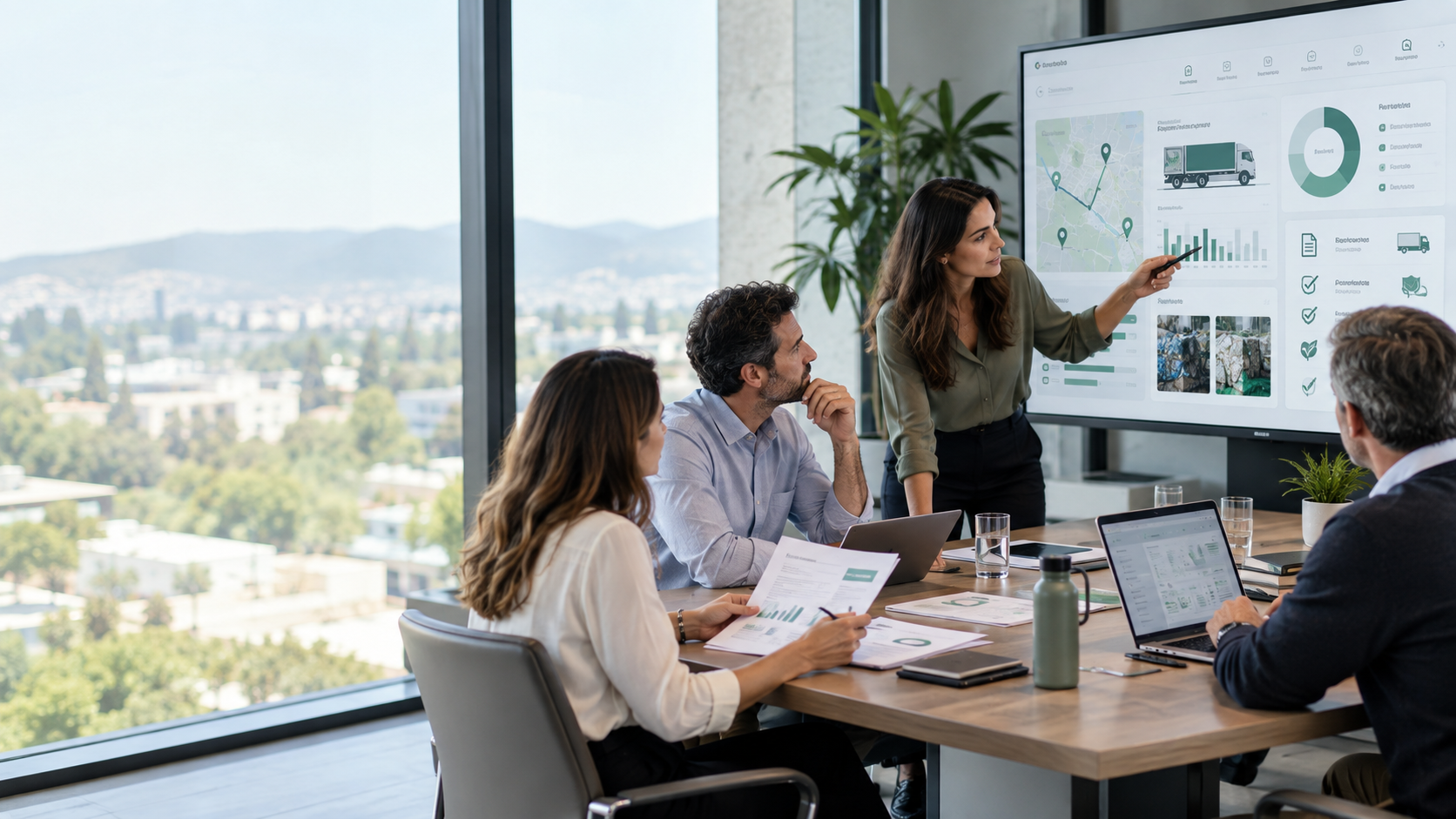 Team ArSolution al lavoro su dashboard ambientale